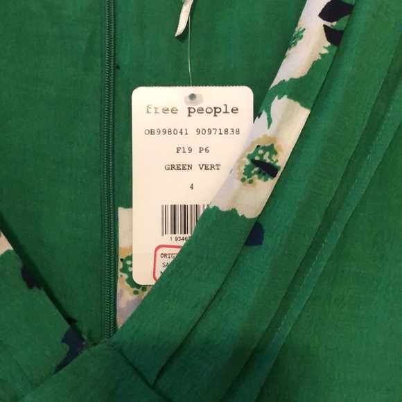 Free People Green Dress Size 4 - Picture 3 of 3